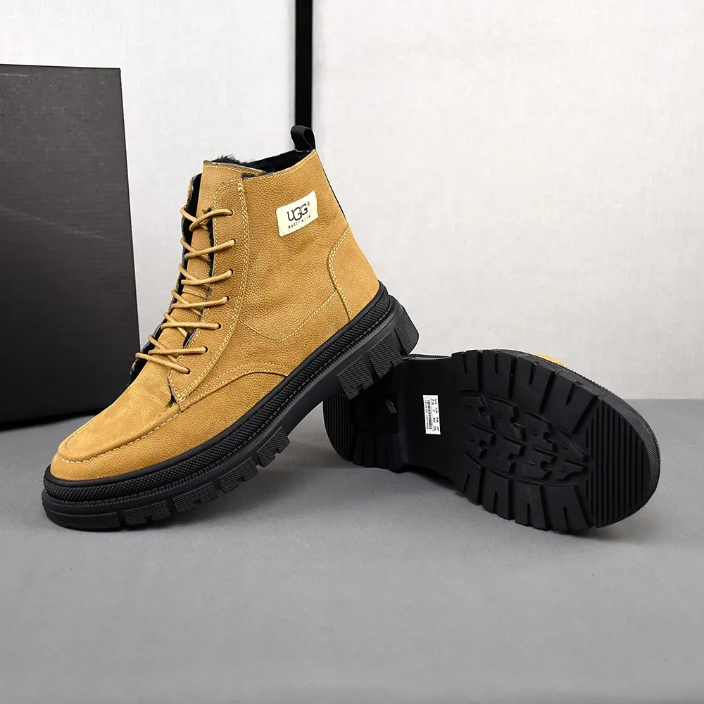 PP520🛜🛜🛜【ugg】The upper is made of waterproof nubuck, real wool lining, and non-slip rubber sole. Warm and comfortable, a must-have in winter! Men's size 38-44 (custom-made size 45 is non-refundable).